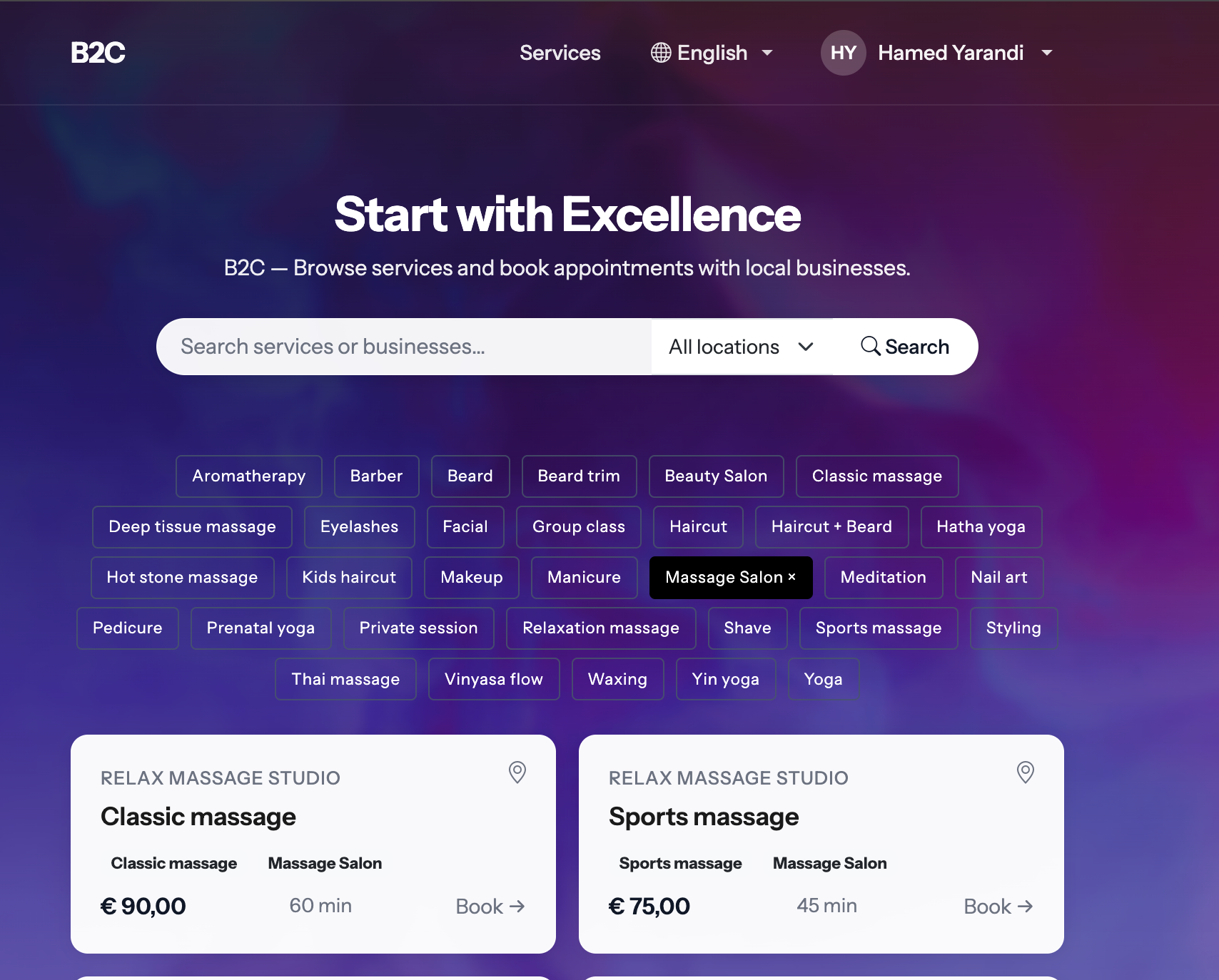 Multilingual Booking & Business Platform