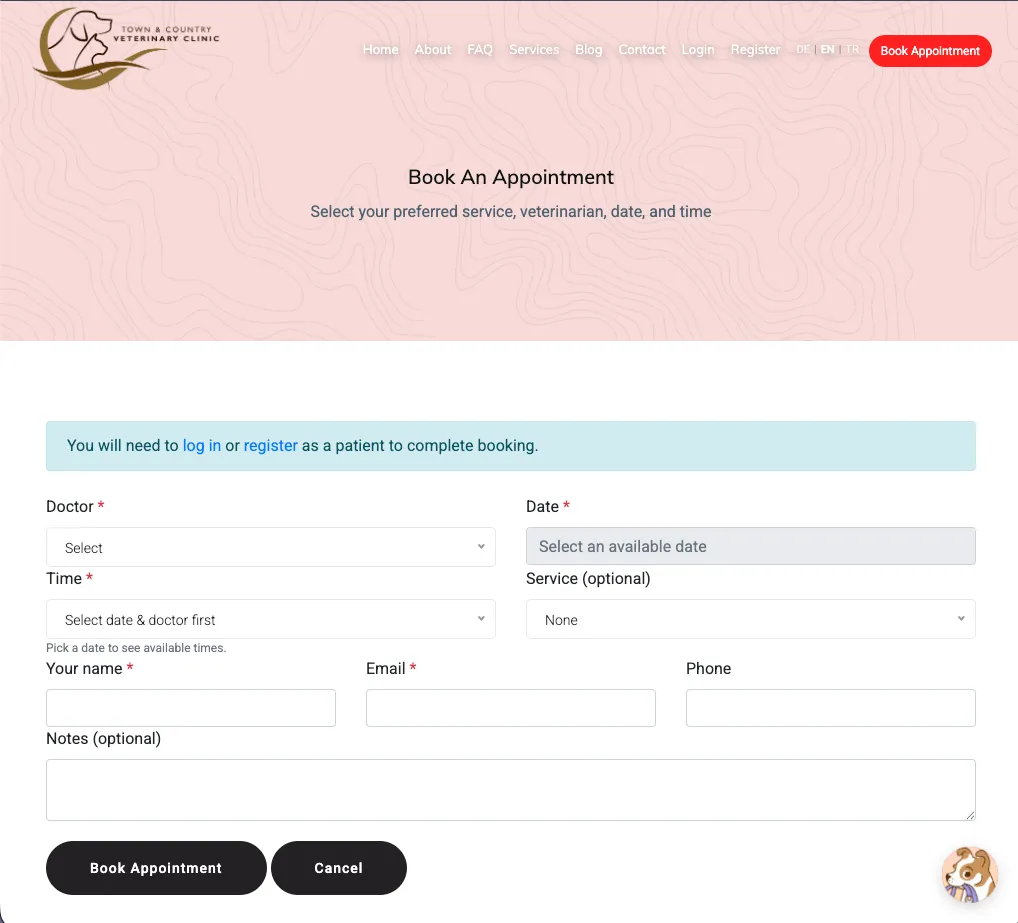 Veterinary Office Manager – Appointment booking