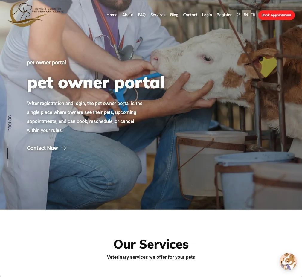 Veterinary Office Manager – Pet-owner portal
